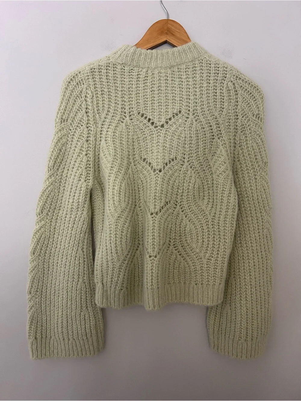 Sezane Youri Jumper Sweater in Pastel Green Mint Alpaca Wool - Picture 8 of 8